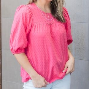 NWT Michelle McDowell Women's Charlotte Pink Top